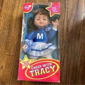 Tracy Cheerleader Doll - Blue and White Outfit